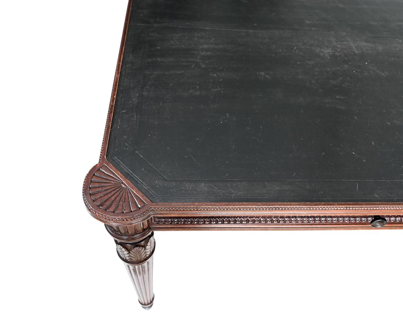 Neoclassical Revival Large Italian Library Table in the 18th Century Style Ex Collection Pierre Bergé