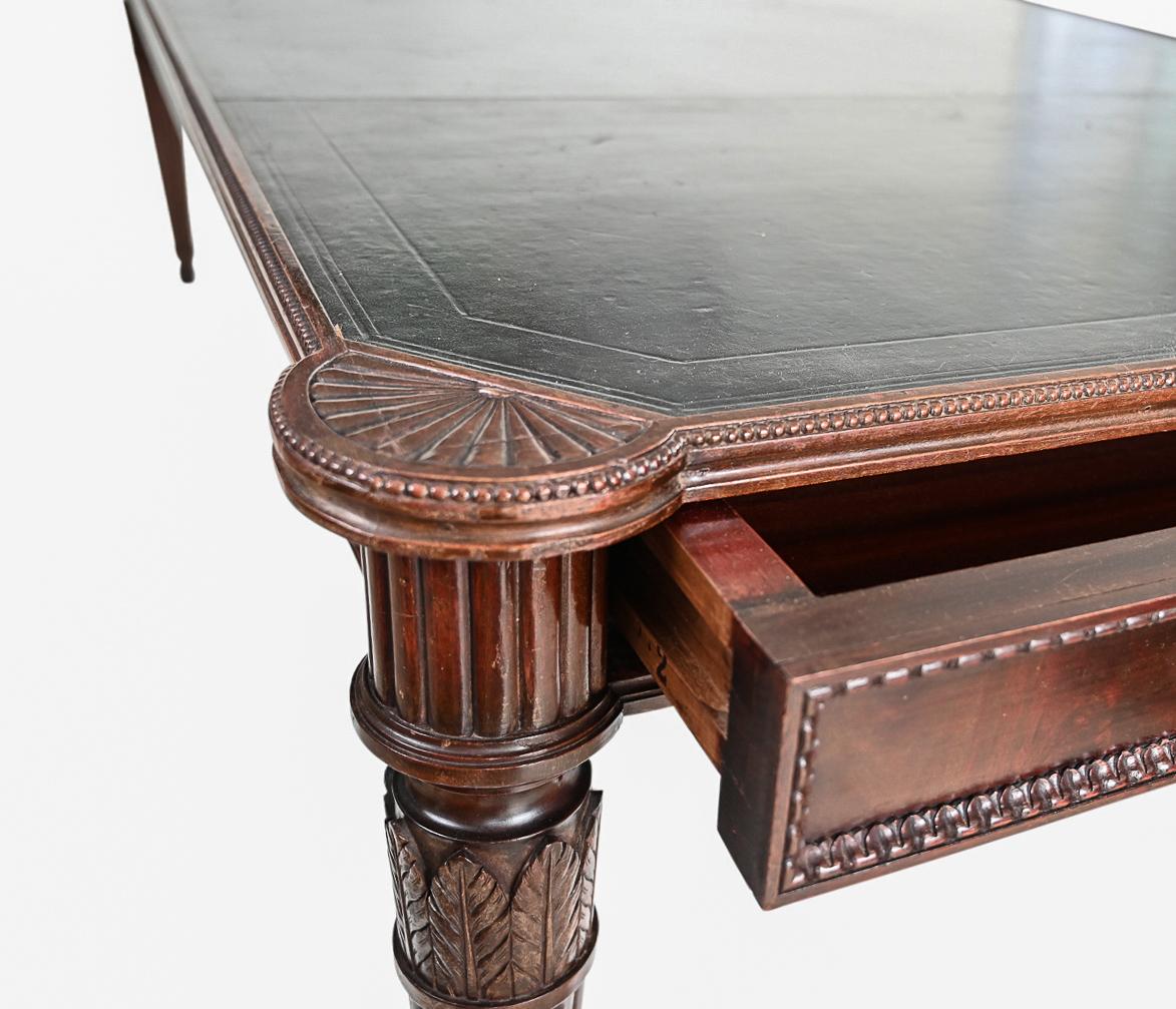 Mid-20th Century Large Italian Library Table in the 18th Century Style Ex Collection Pierre Bergé