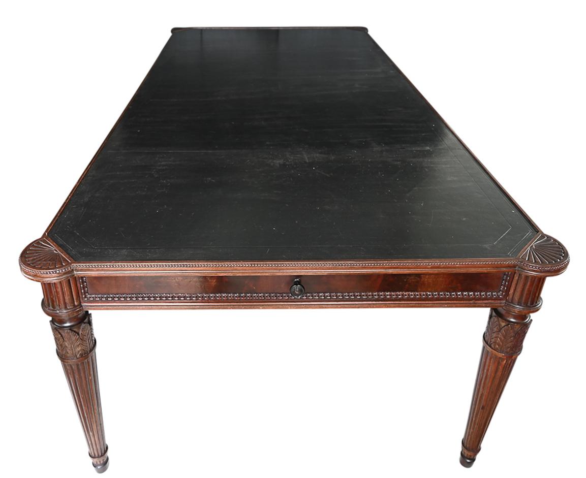 Large Italian Library Table in the 18th Century Style Ex Collection Pierre Bergé 2