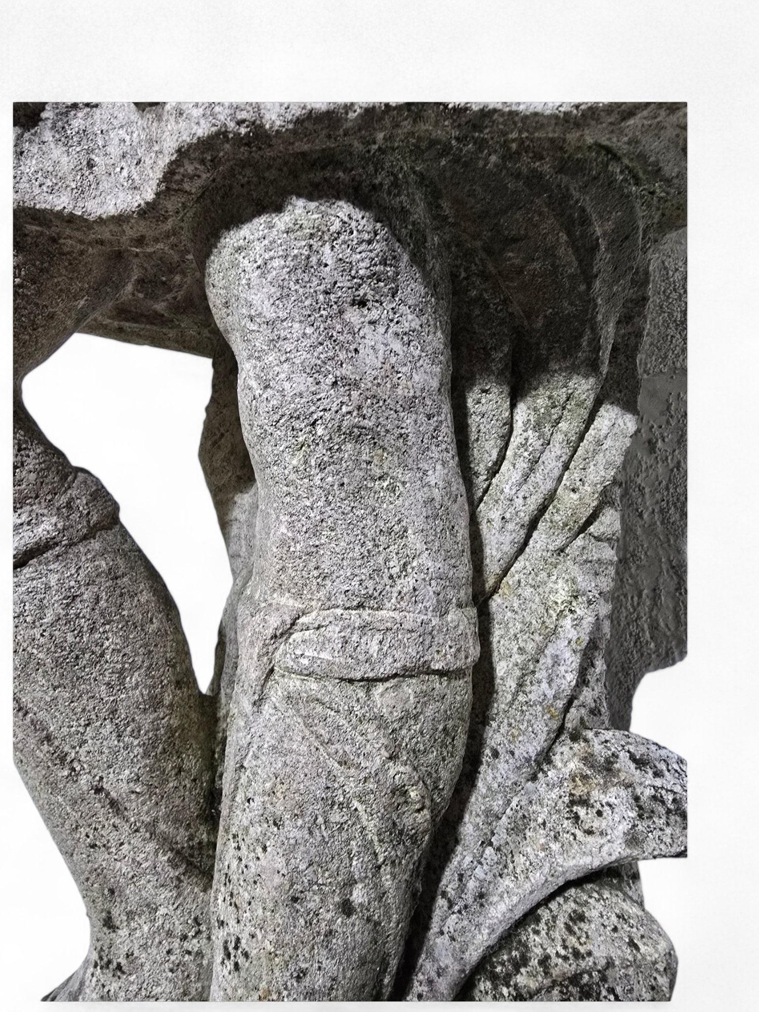 LARGE ITALIAN LIMESTONE STATUE - 19TH CENTURY, 185 cm For Sale 8