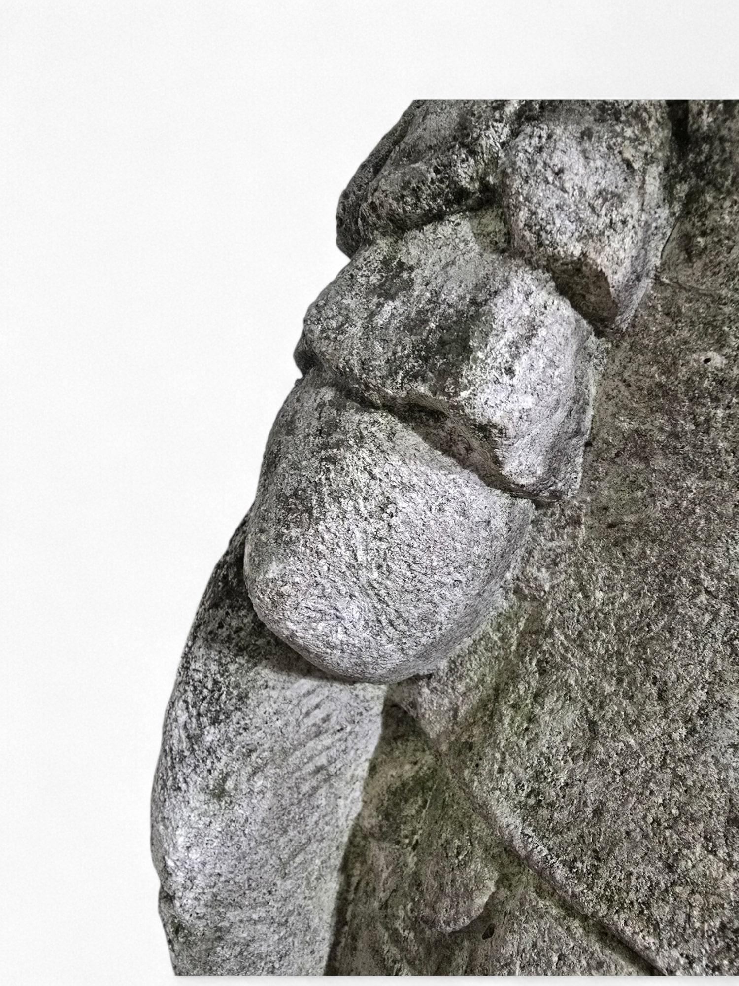 LARGE ITALIAN LIMESTONE STATUE - 19TH CENTURY, 185 cm For Sale 1