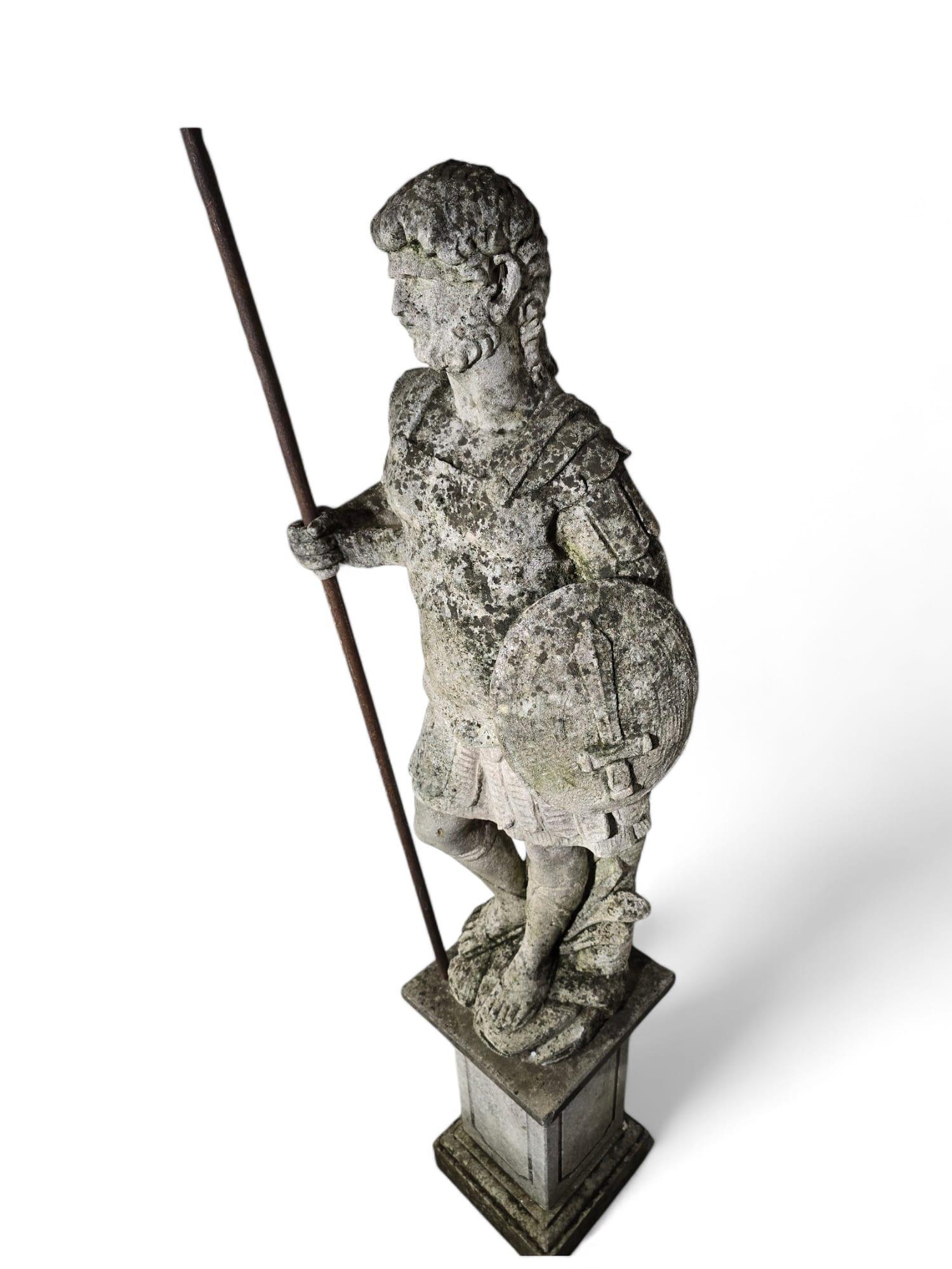 LARGE ITALIAN LIMESTONE STATUE - 19TH CENTURY, 185 cm For Sale 5
