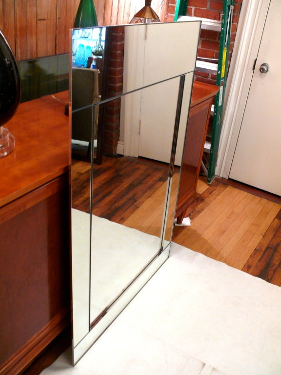 Large Italian Made Mirror Framed Mirror In Good Condition In New York, NY