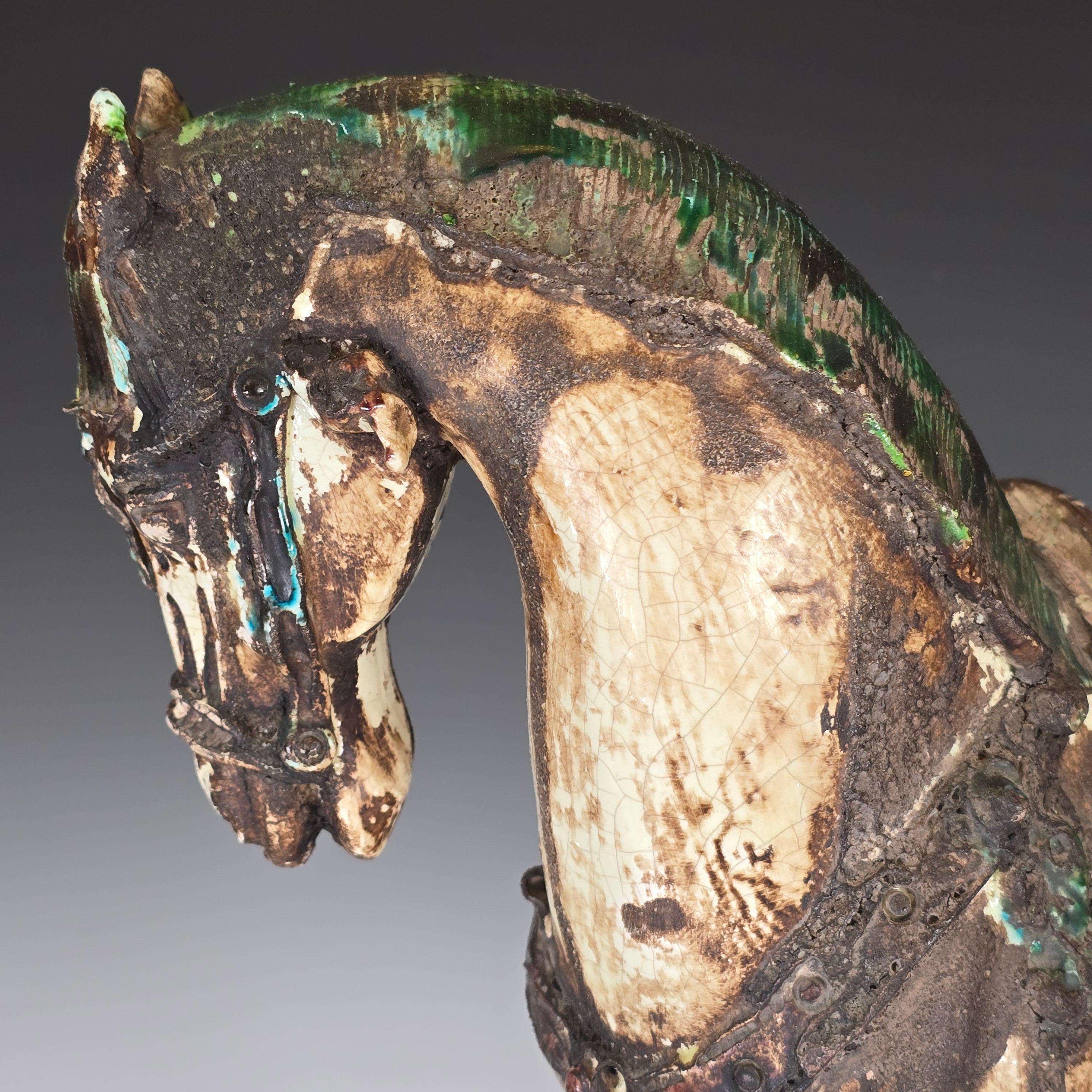 Caballo grande de mayólica italiana Tang en Bueno estado para la venta en Kilmarnock, VA