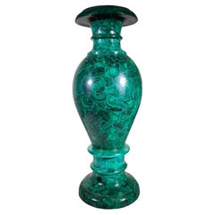 Retro Large Italian Malachite Vase