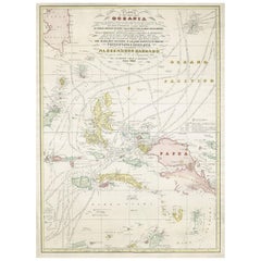 Gran Mapa Italiano de las Islas de Oceanía, incl Papúa, Timor, Banda, Ceram, 1855
