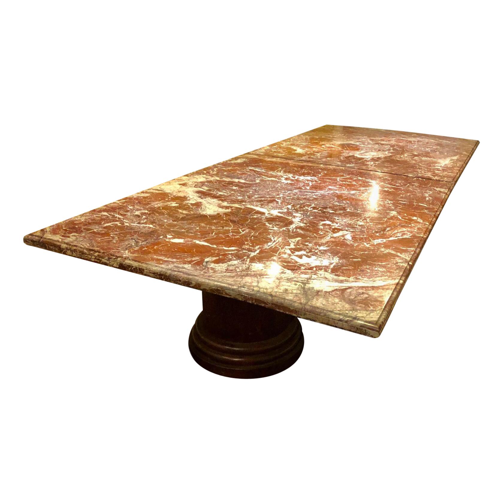 Large Italian Marble Table For Sale