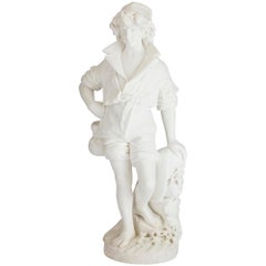 Grande scultura italiana in marmo di Pietro Bazzanti