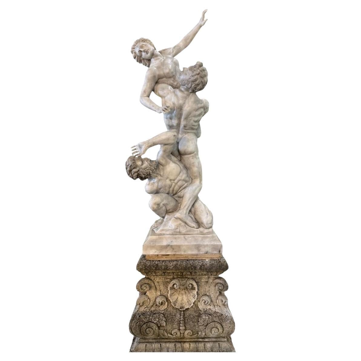 Large Italian Marble Sculpture – "The Rape of Proserpina"