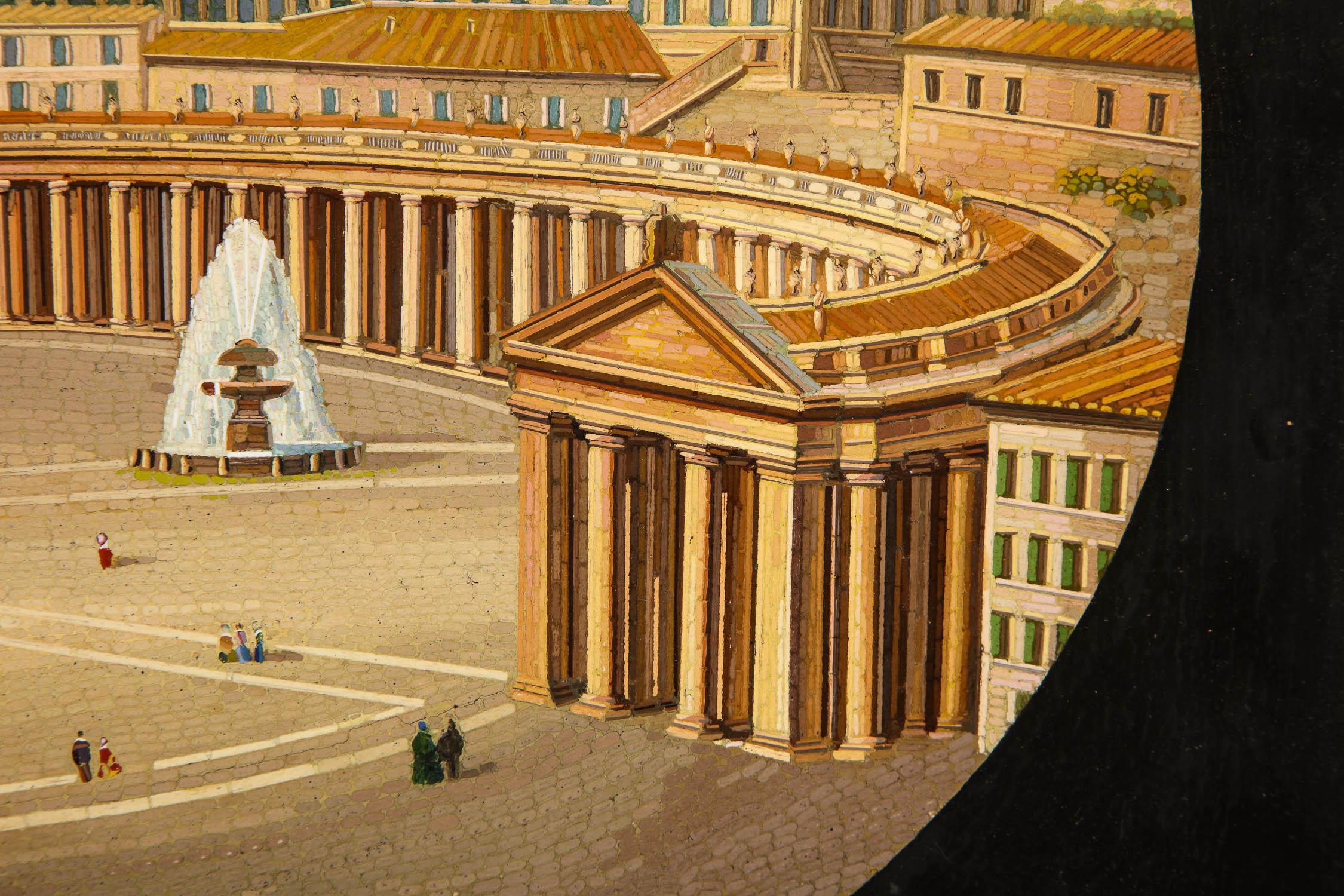 Large Italian Micromosaic Plaque of St. Peter’s Basilica, Venice, circa 1860 10