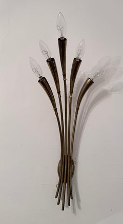 Große italienische Wandleuchte aus der Mitte der 1950er Jahre