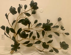 Große italienische Mid-Century-Wandleuchter aus Messing Wandleuchter mit Blumen