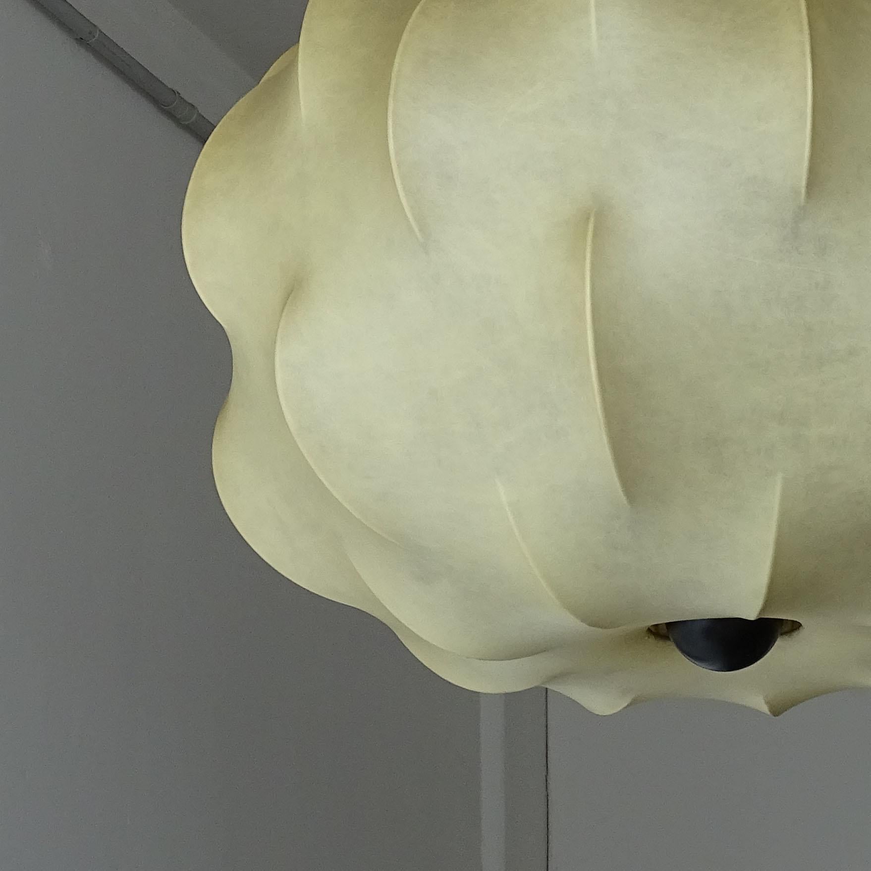 Large Italian Mid Century Cocoon Nuvola Chandelier, Tobia Scarpa for Flos, 1962 7