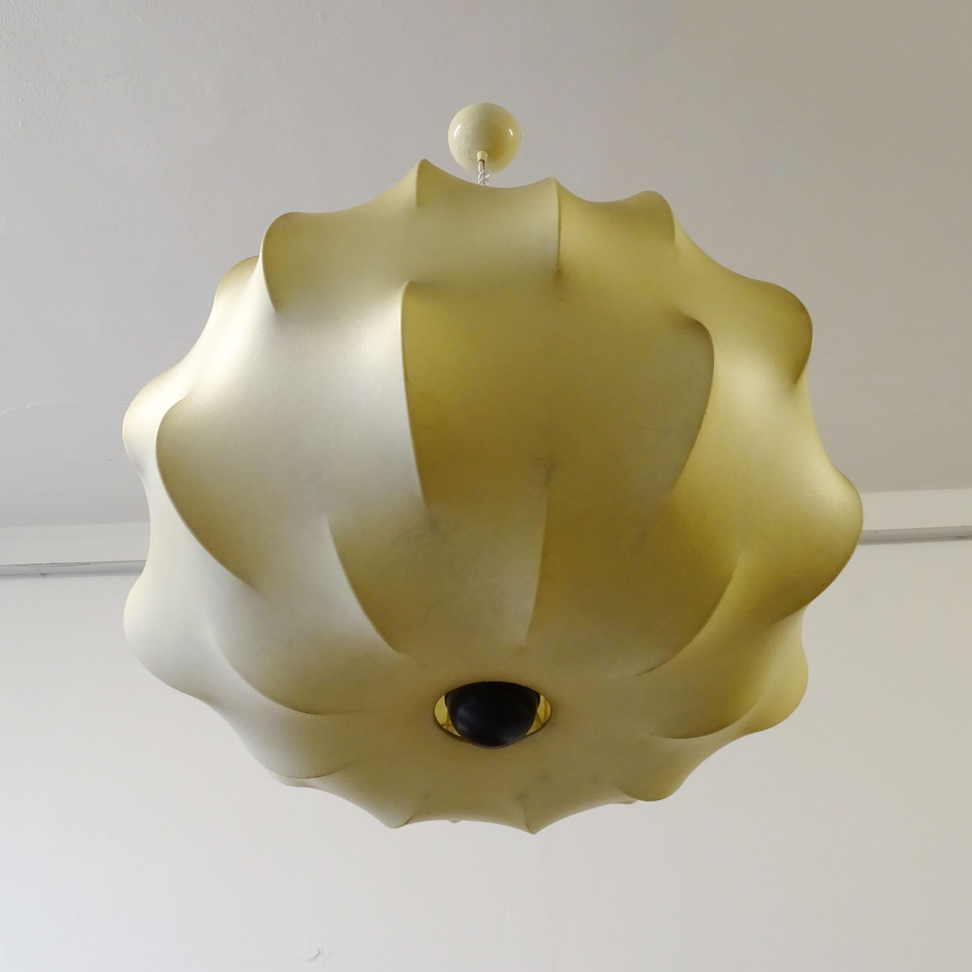 Large Italian Mid Century Cocoon Nuvola Chandelier, Tobia Scarpa for Flos, 1962 13