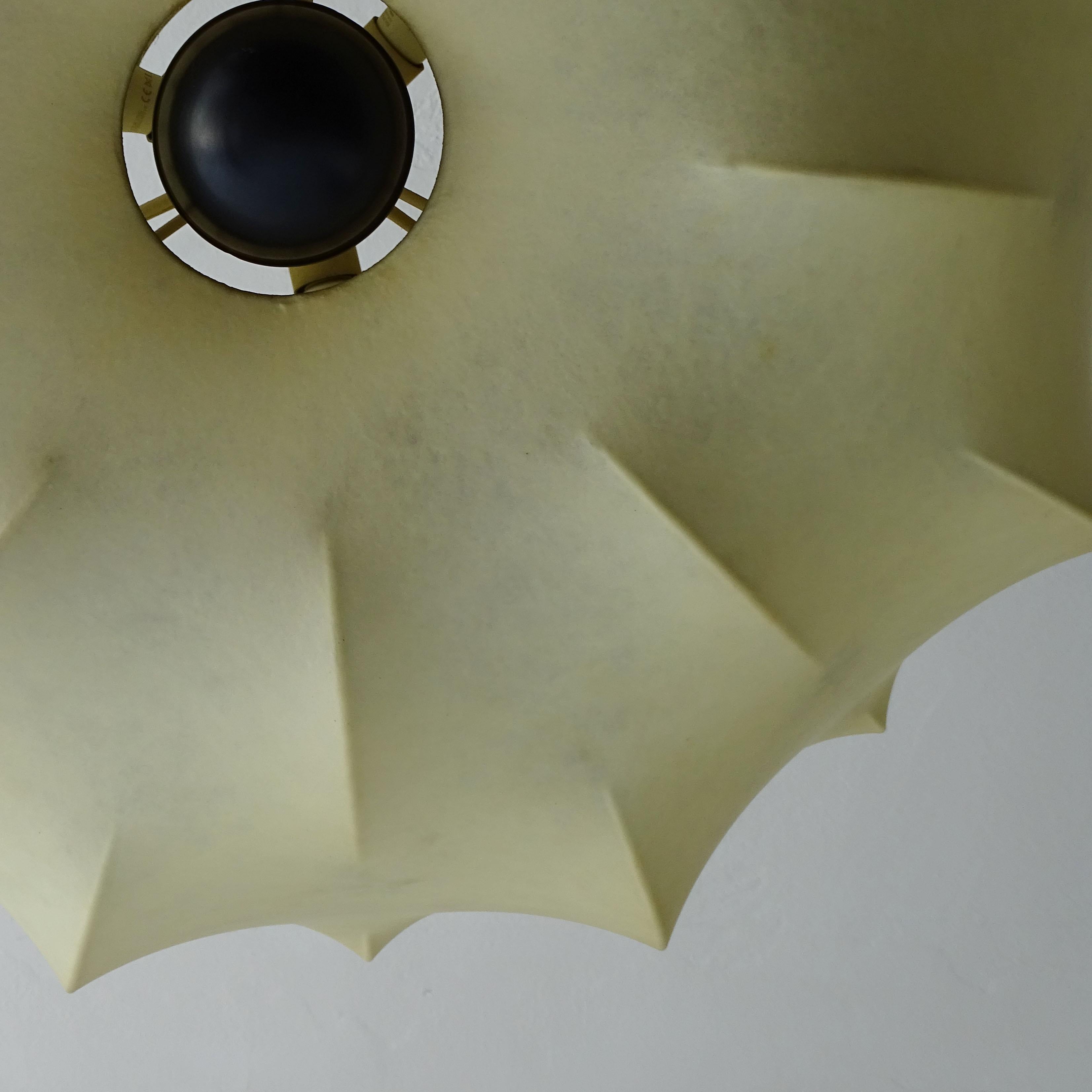 Metal Large Italian Mid Century Cocoon Nuvola Chandelier, Tobia Scarpa for Flos, 1962