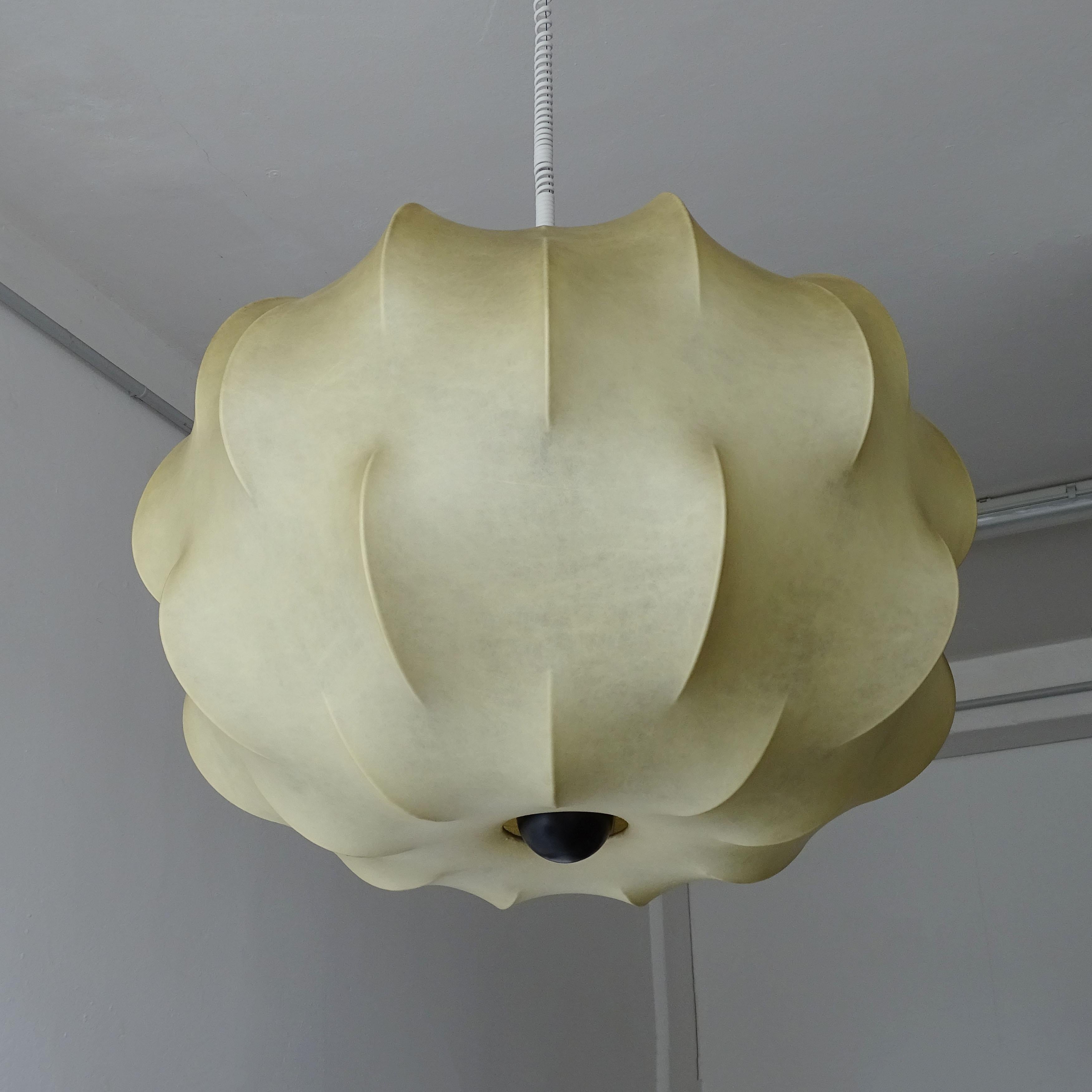 Large Italian Mid Century Cocoon Nuvola Chandelier, Tobia Scarpa for Flos, 1962 2