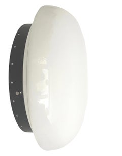 Großes italienisches Mid-Century-Wandleuchterpaar aus weißem Glas von VeArt, 1970er Jahre