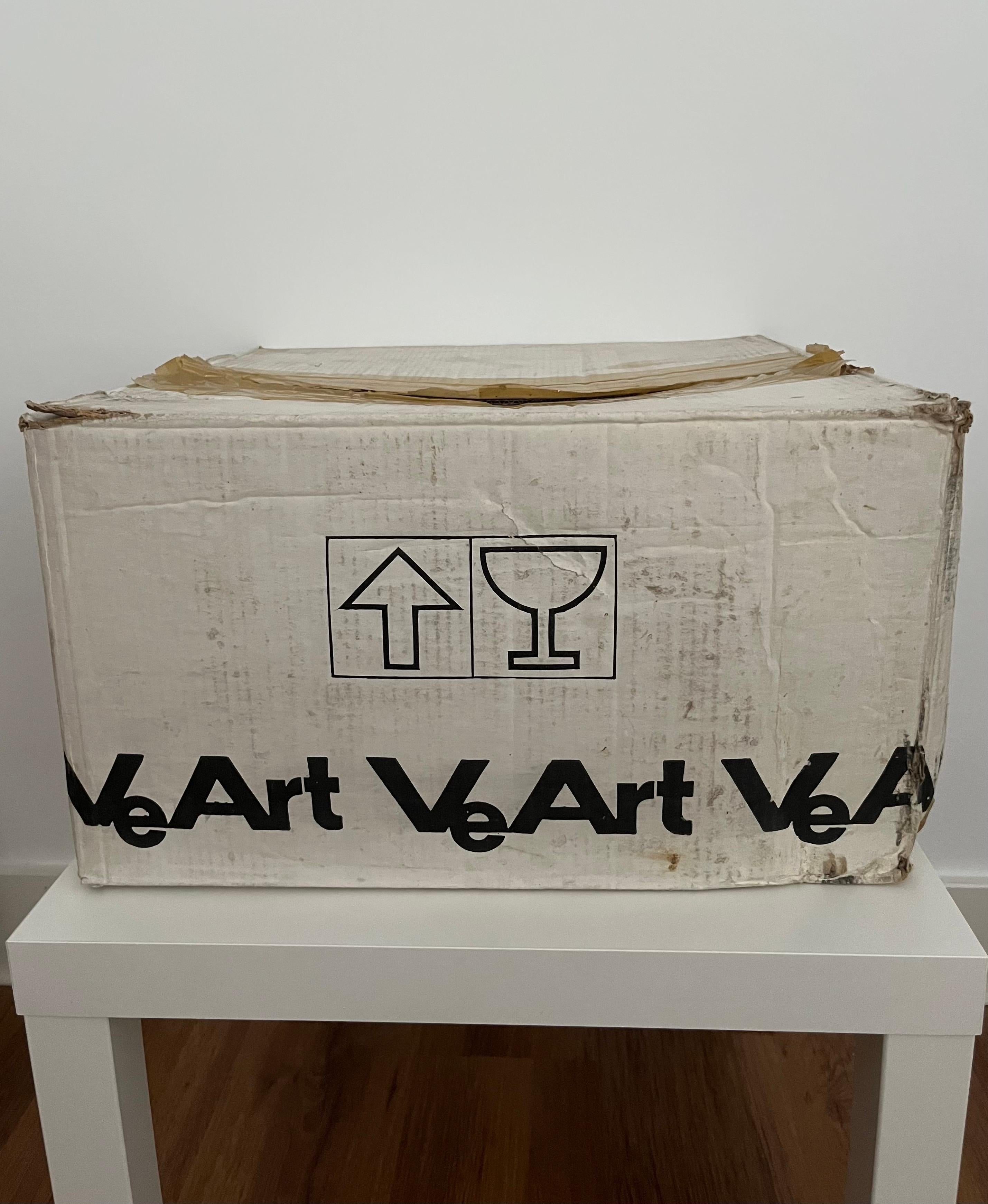 Gran Pareja de Apliques de Cristal Blanco Italianos de Mediados de Siglo, VeArt, Años 70 en venta 3