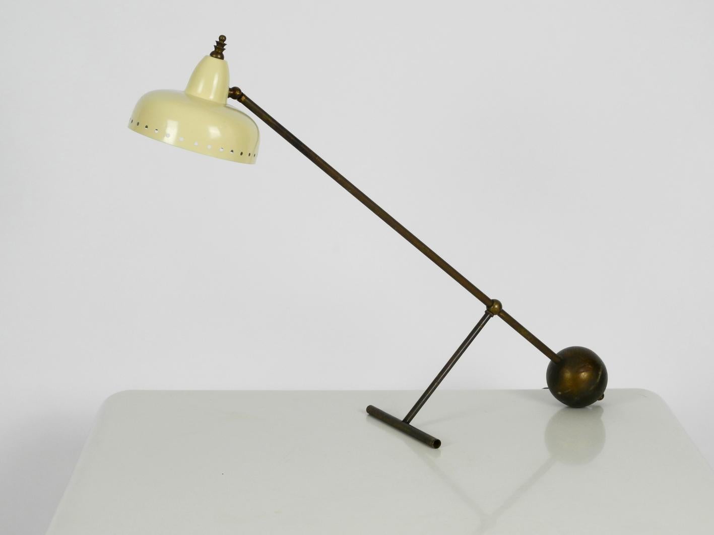 Aluminum Large Italian Mid-Century Modern Industrial Height Adjustable Table Lamp