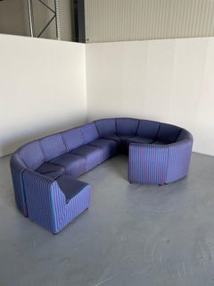 Large Italian Mid-Century-Modern Serpentine Modular Sofa, 13 Pieces, 1970s