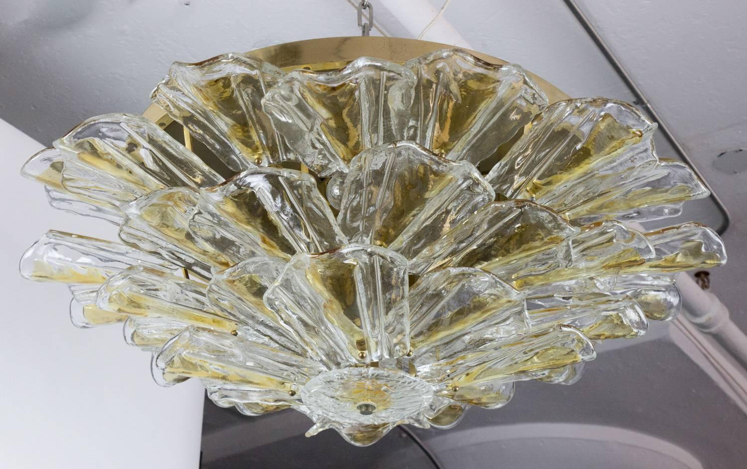 Large Italian Mid-Century Murano Ceiling Fixture 4