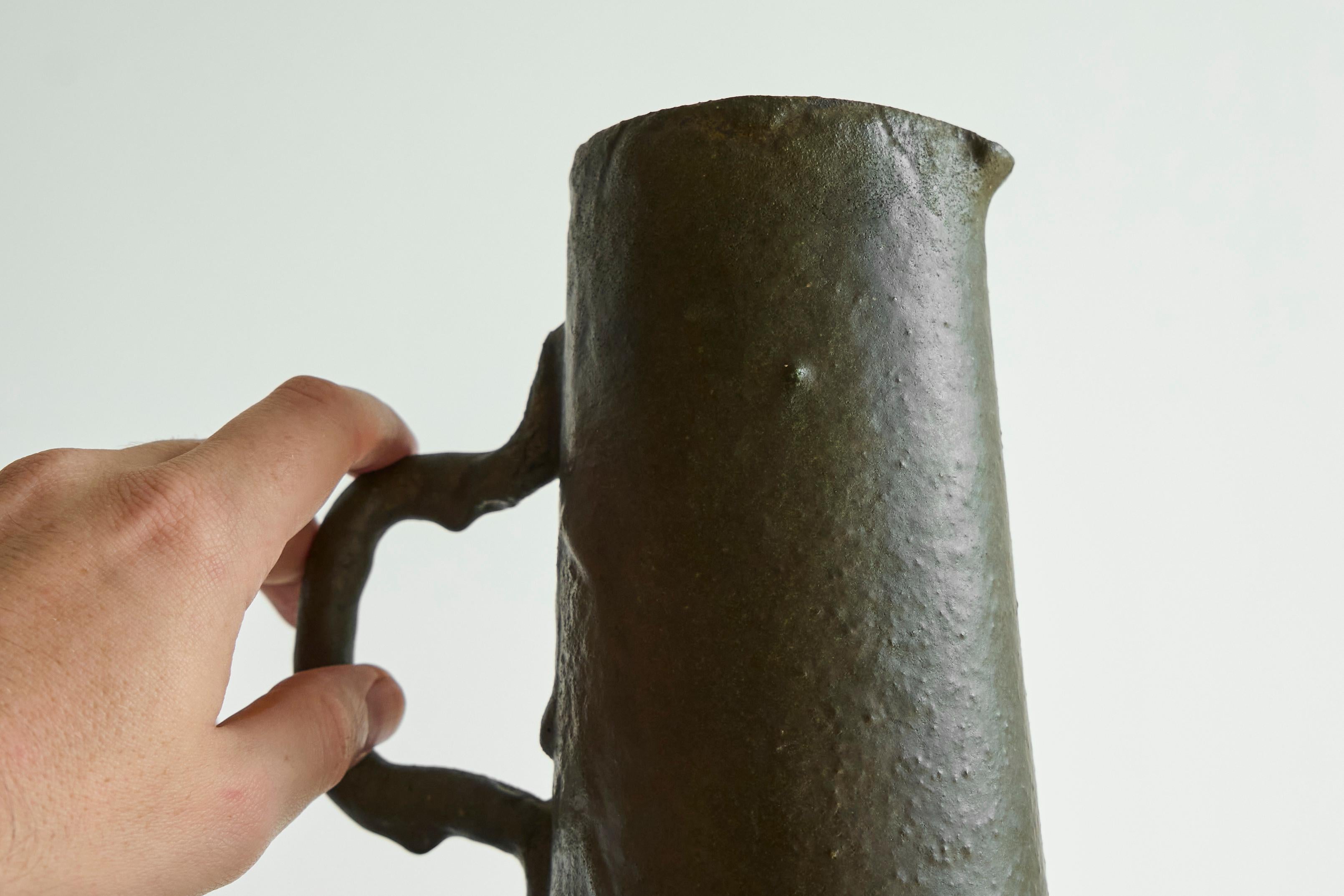 Gran jarra italiana de cerámica Studio Pottery de mediados de siglo 1960 Italiano en venta