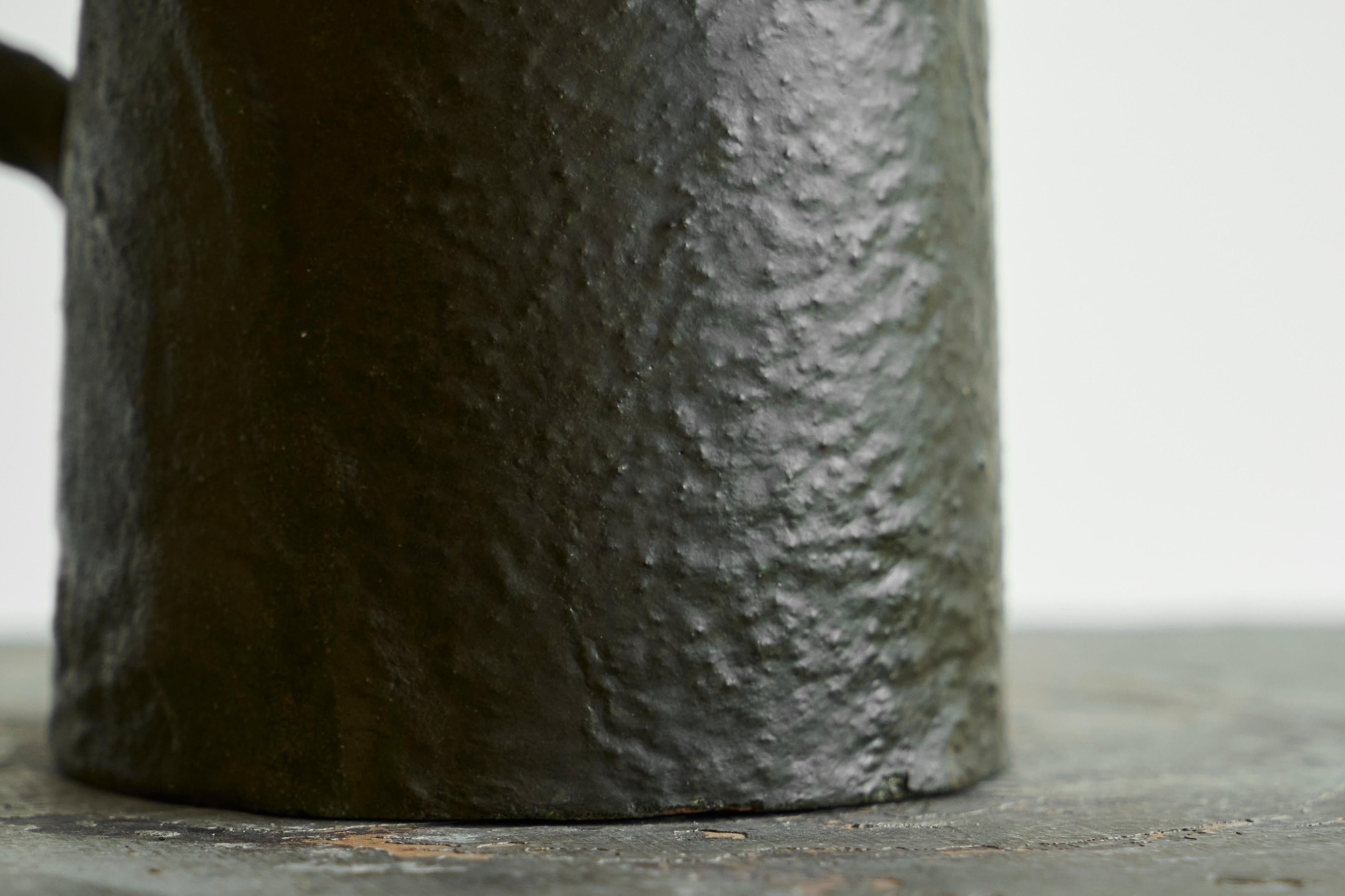 Gran jarra italiana de cerámica Studio Pottery de mediados de siglo 1960 Hecho a mano en venta