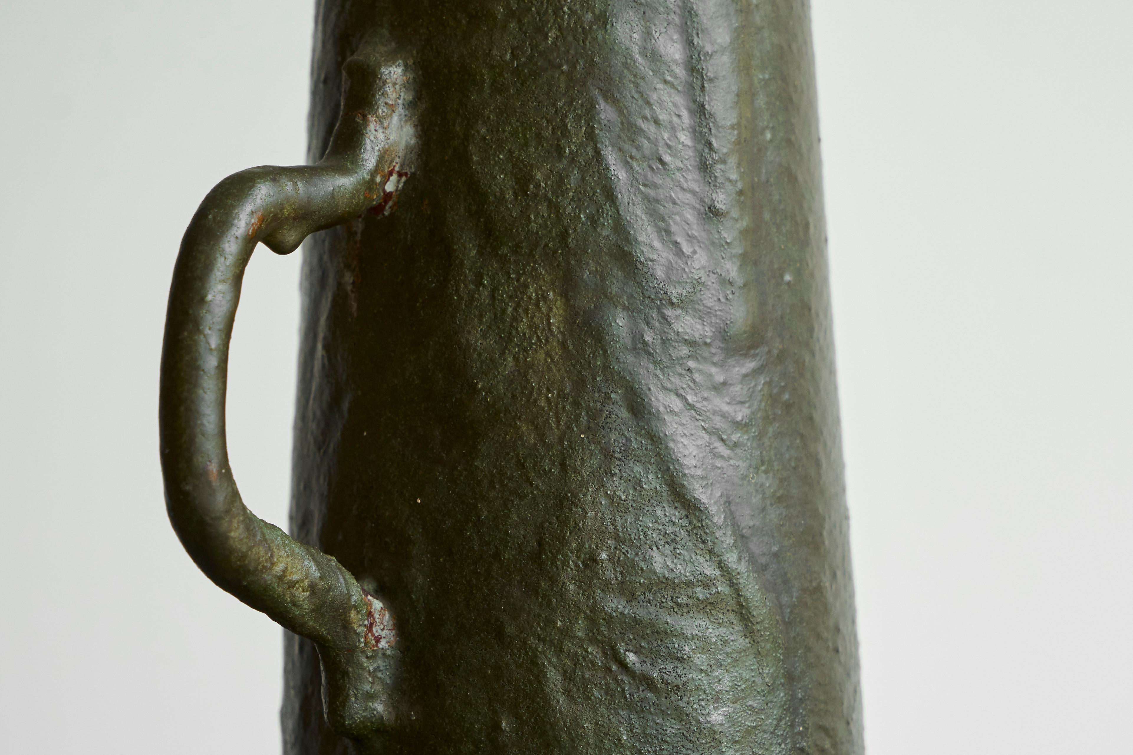 Gran jarra italiana de cerámica Studio Pottery de mediados de siglo 1960 siglo XX en venta