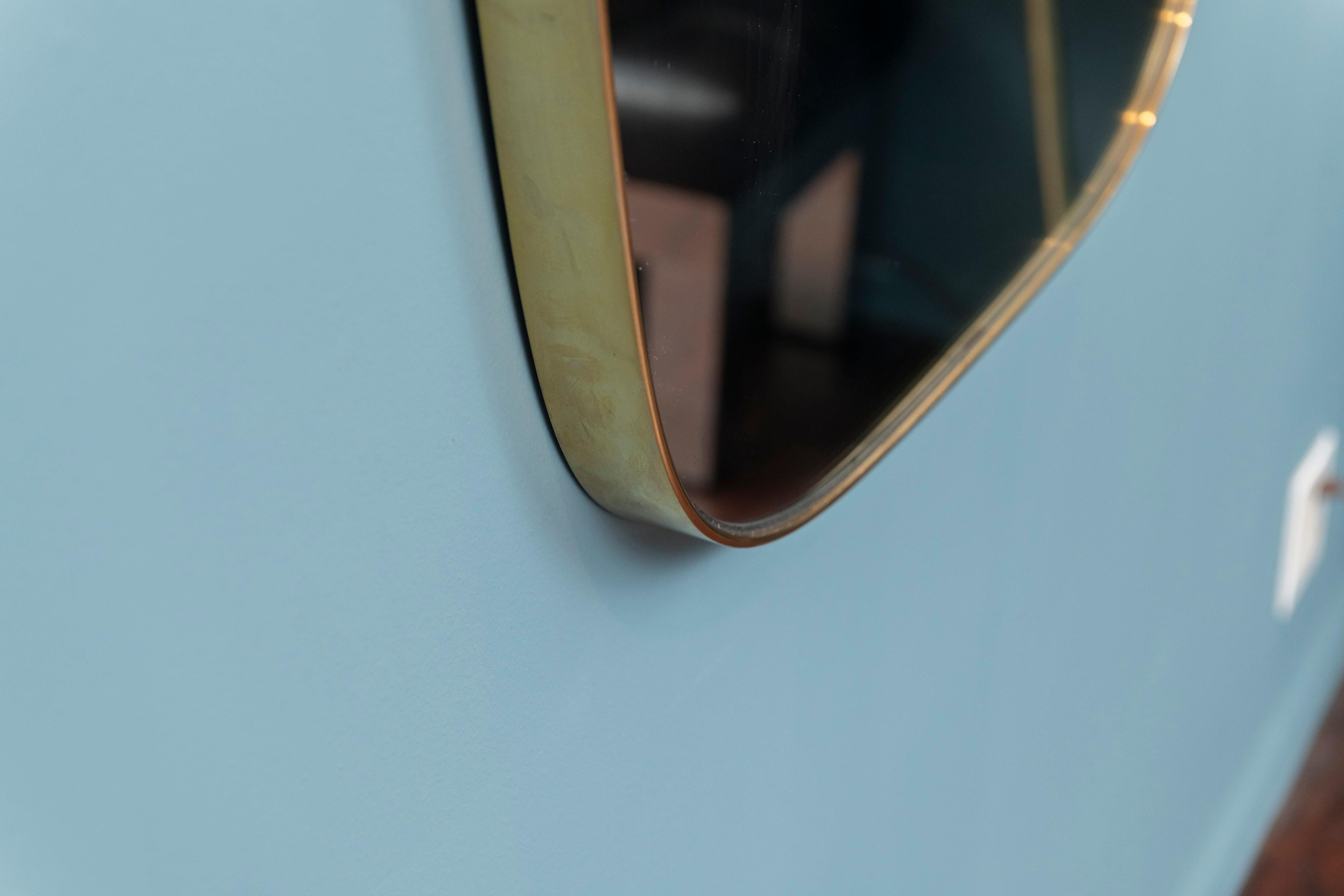 Grand miroir mural italien de style mi-siècle en vente 1