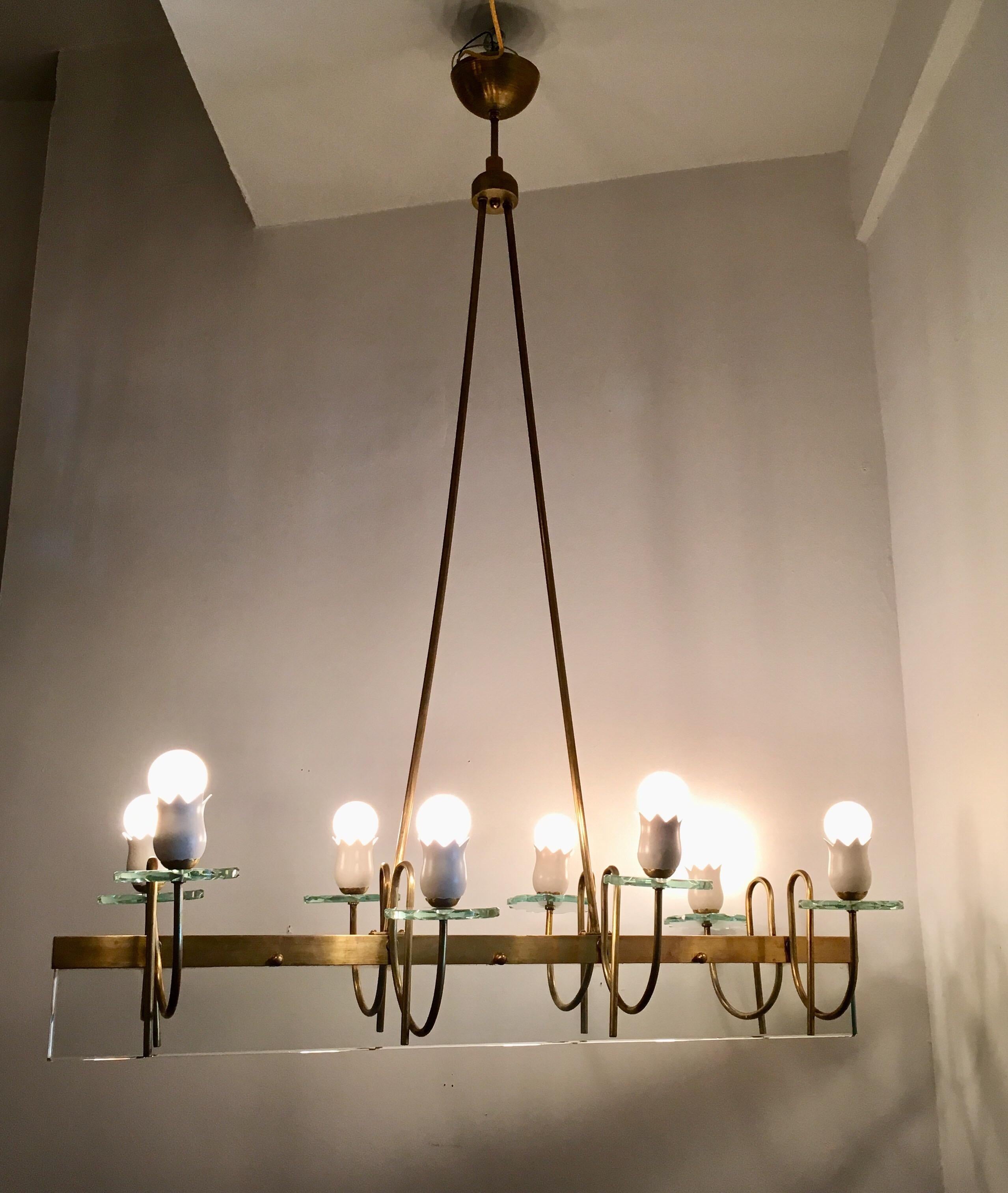 Large Italian Midcentury Chandelier 4