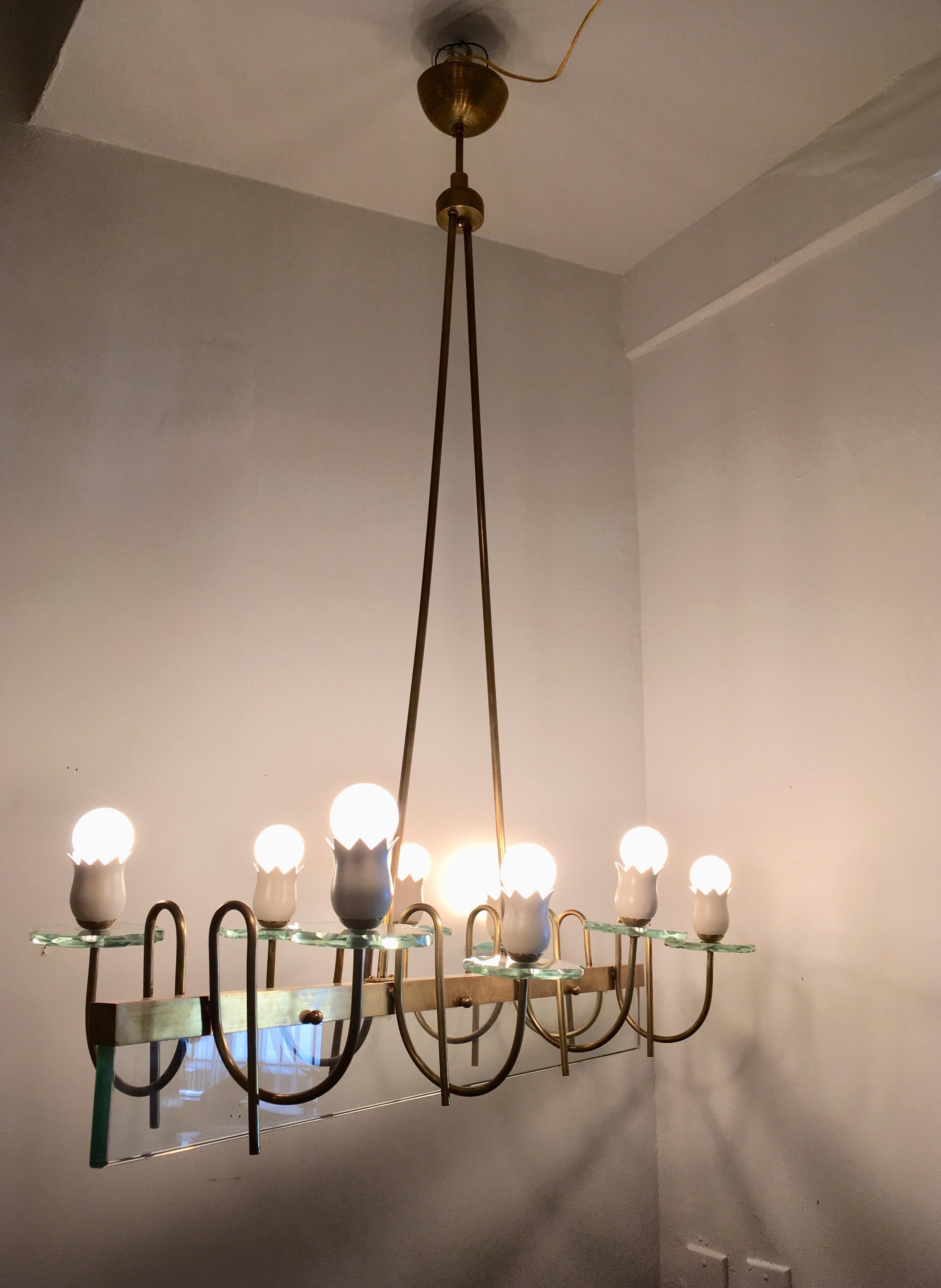 Large Italian Midcentury Chandelier 6