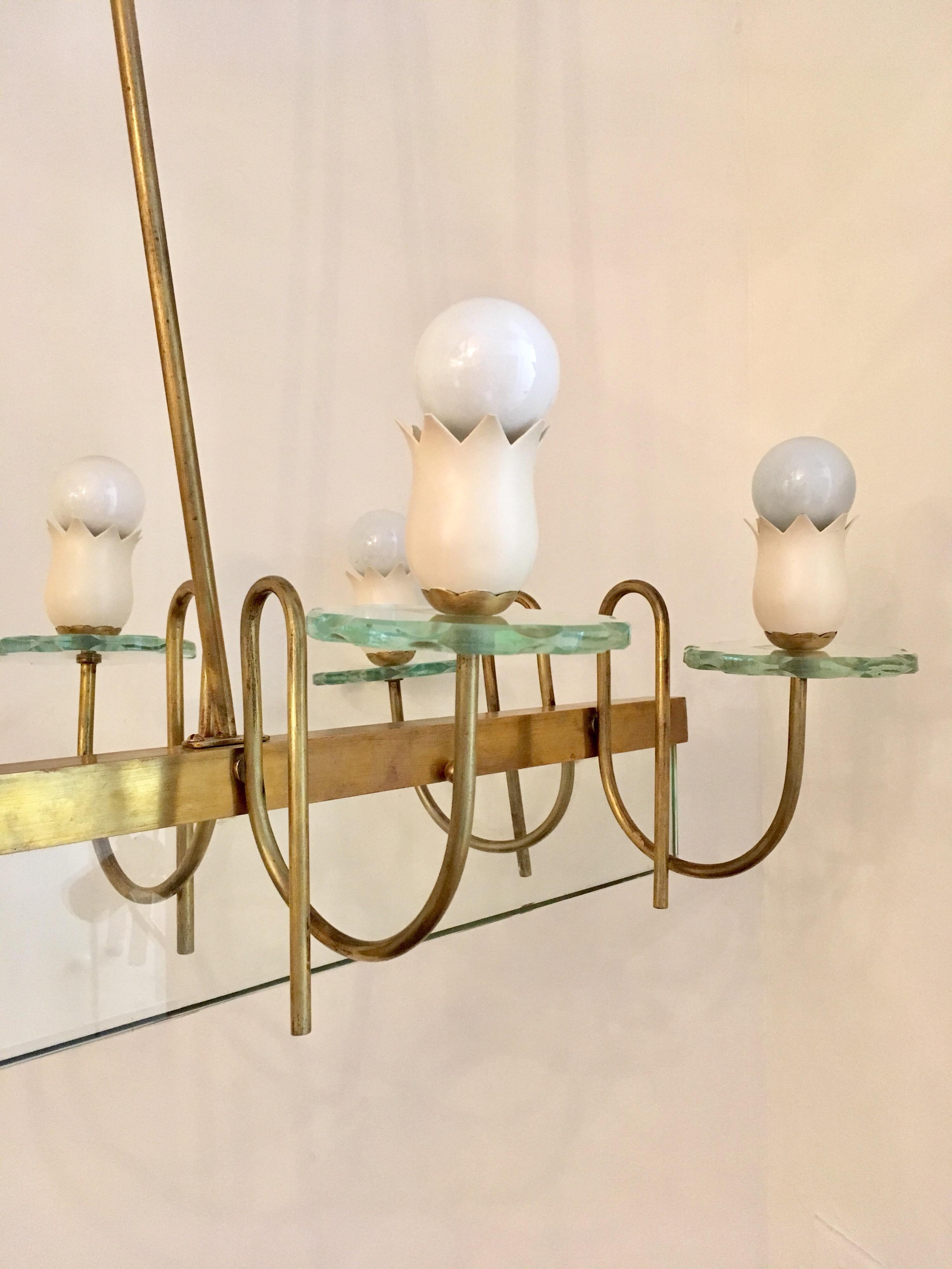 Large Italian Midcentury Chandelier 1