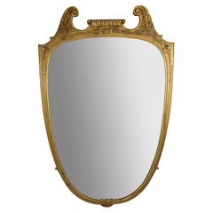 Large Italian Midcentury Gilt-wood Mirror, 1950'