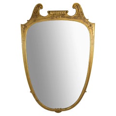 Large Italian Midcentury Gilt-wood Mirror, 1950'