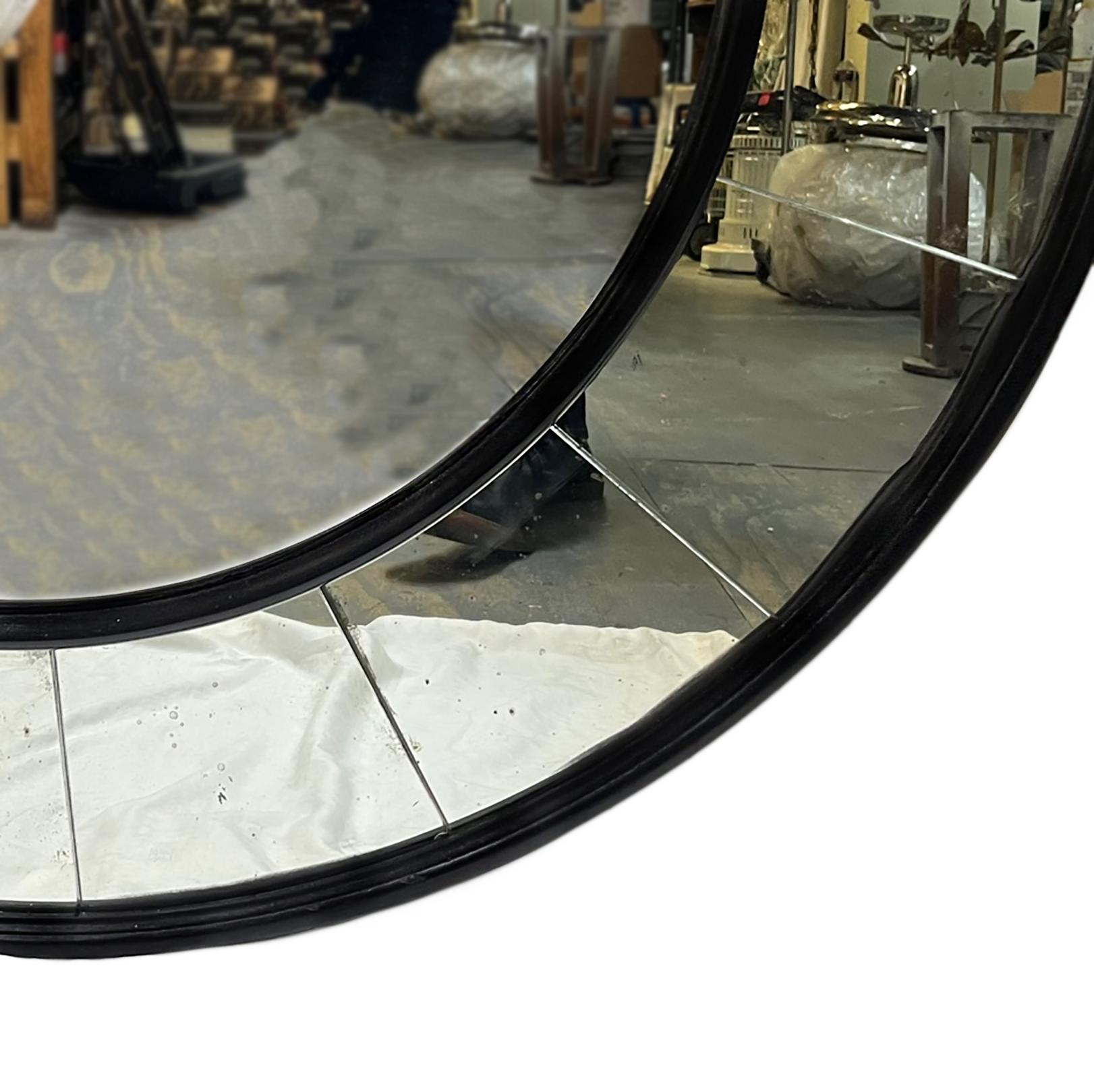 Ebonized Large Italian Midcentury Mirror