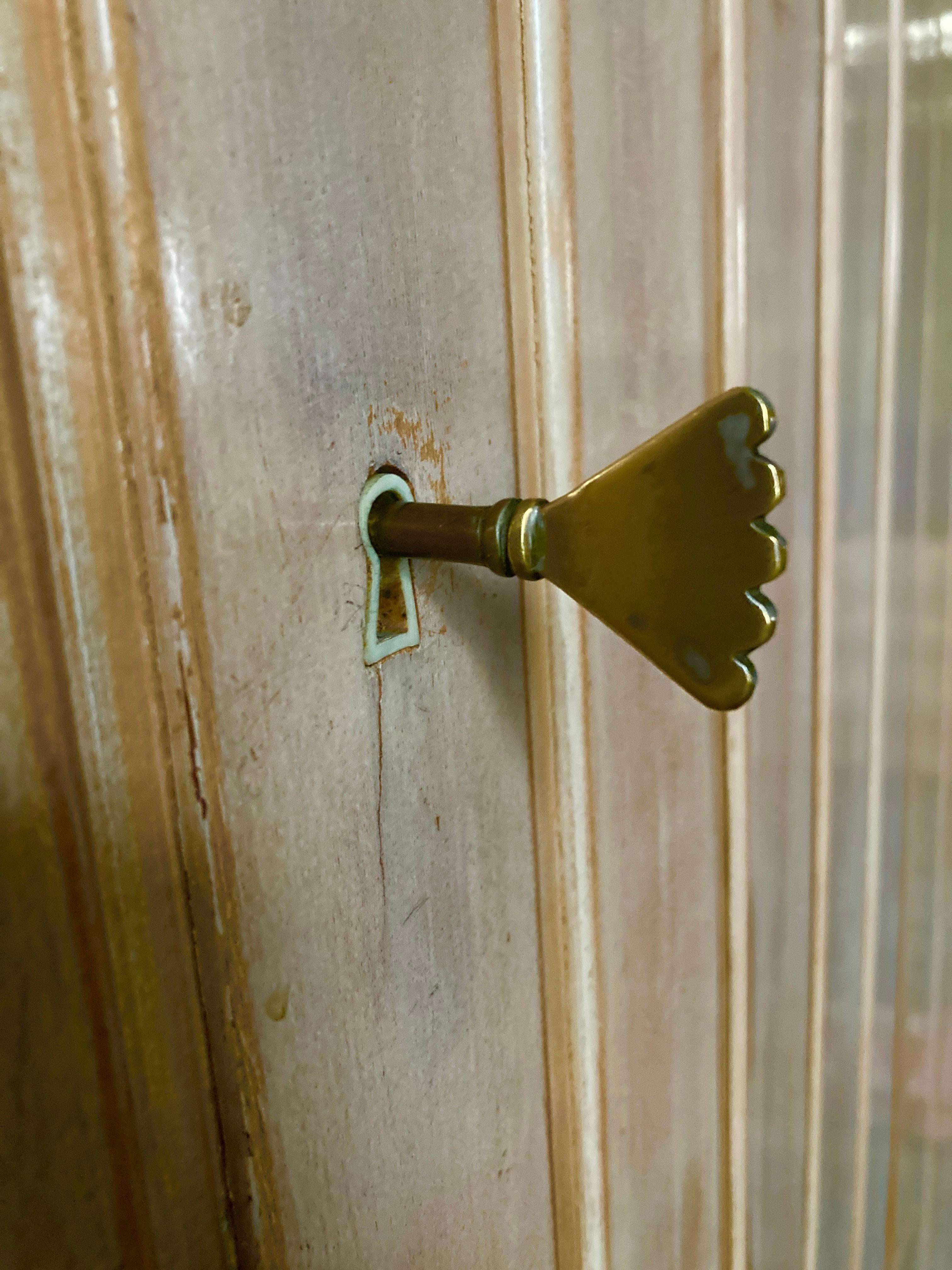 Brass Large Italian Midcentury Segmented Wardrobe For Sale