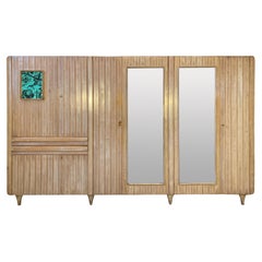 Large Italian Midcentury Segmented Wardrobe