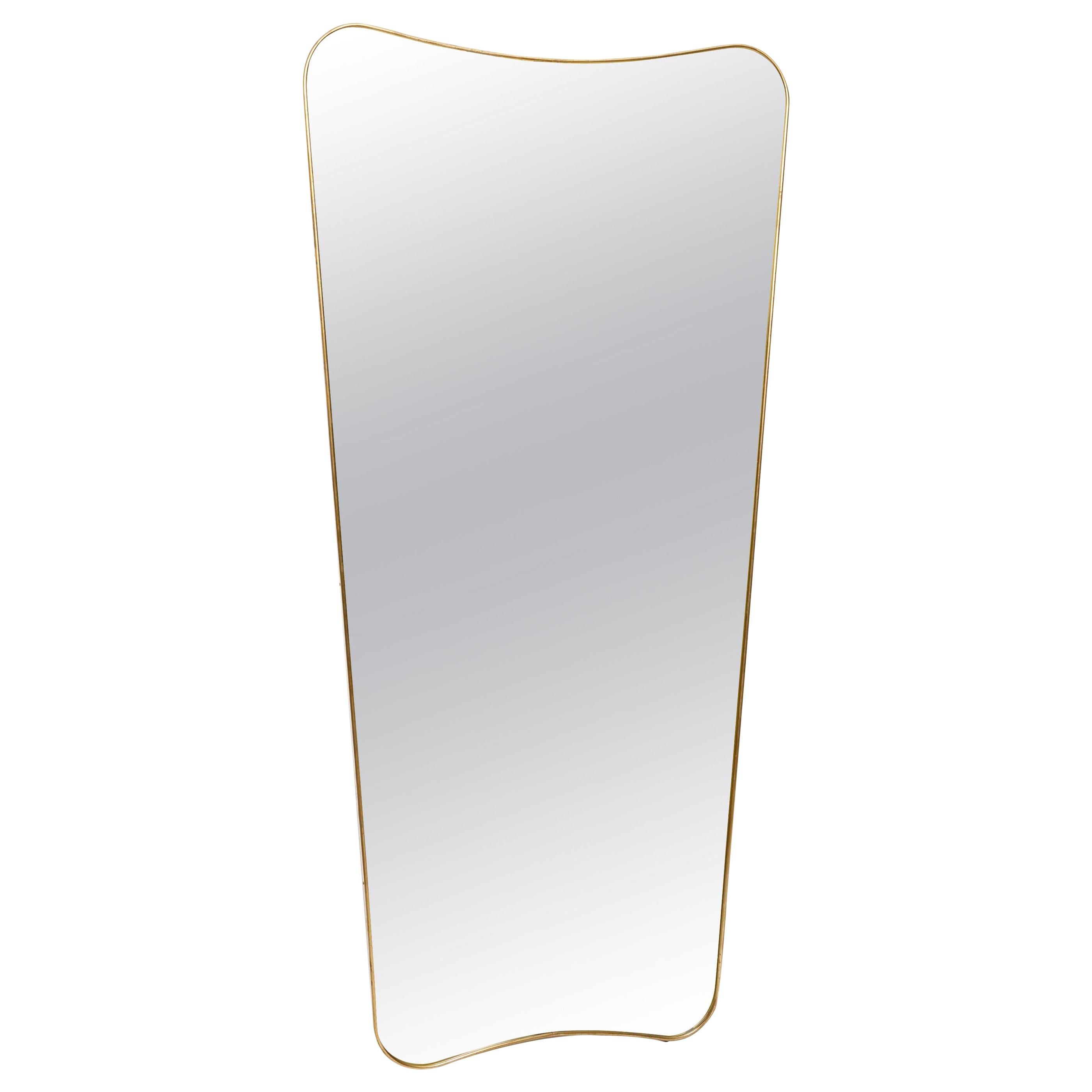 Large Italian Brass Mirror