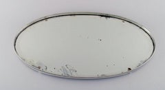 Large Italian Mirror Plateau/Surtout de Table in Silver, 800, Early 20th Century