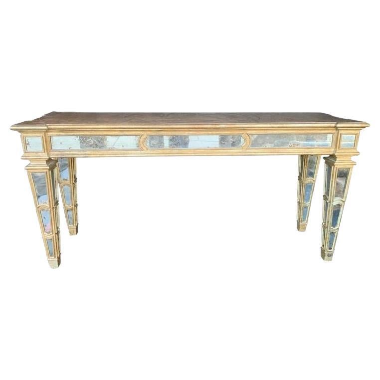 Large Italian Mirrored Console For Sale