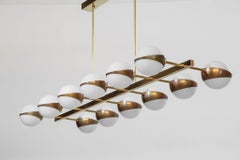 Großer Italienischer Moderner Kronleuchter 12 Lights, Stilnovo Stil