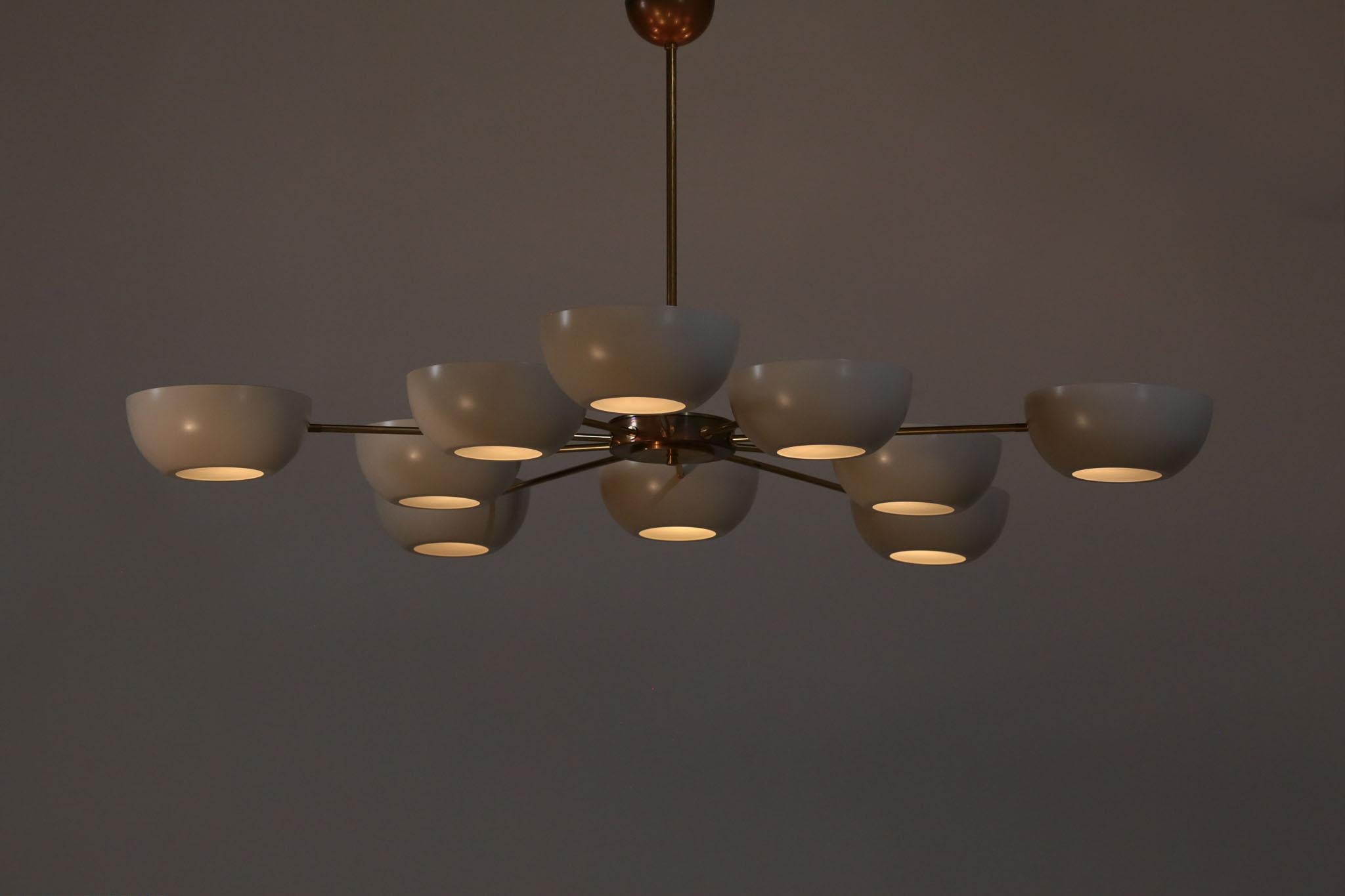 Contemporary Large Italian Modern Chandelier with 12 Arms in Gino Sarfatti Style