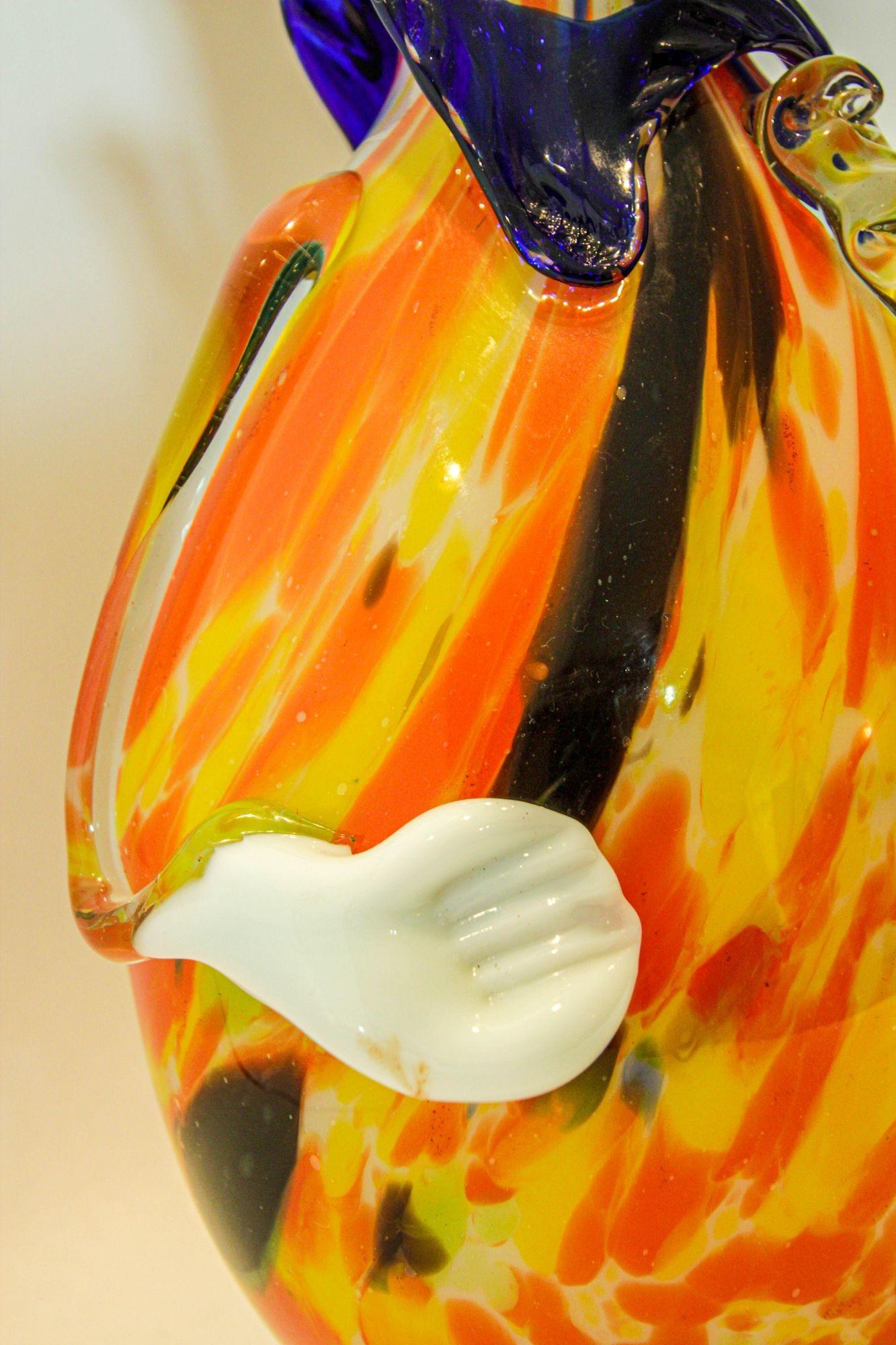 Large Italian Murano Art Glass Clown Decanter Bottle 1960s For Sale 4