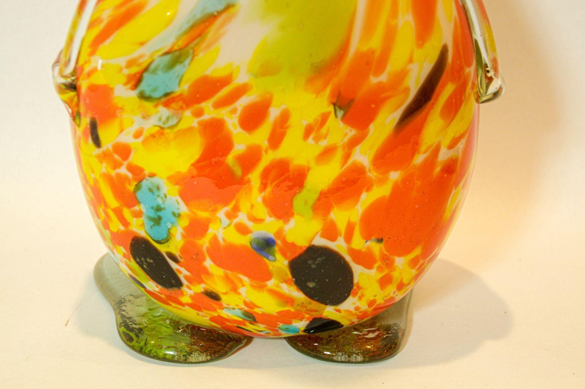 Large Italian Murano Art Glass Clown Decanter Bottle 1960s For Sale 2