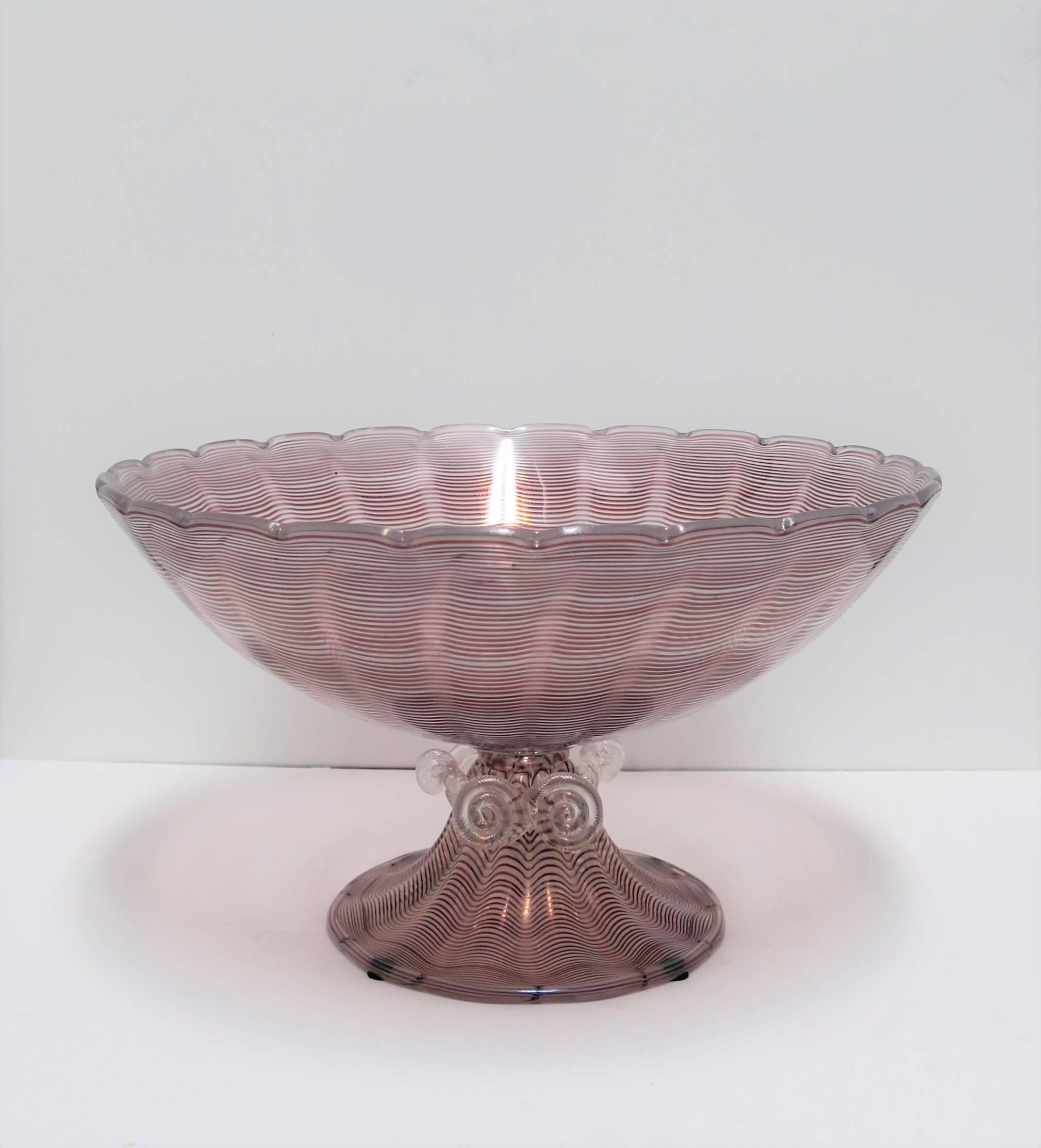 Italian Murano Art Glass Urn Centerpiece Bowl 5