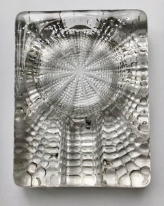 Large Italian Murano Bubble Glass Cigar 420 Ashtray