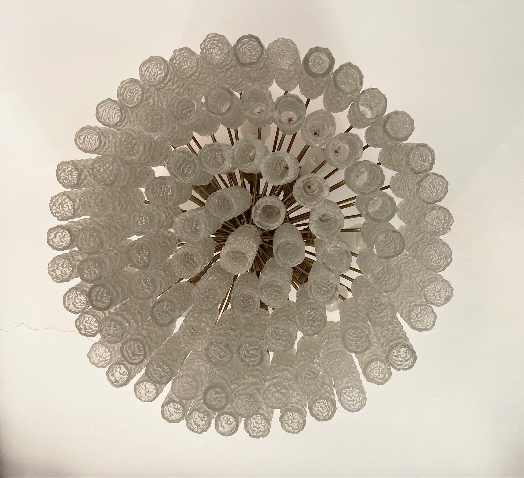 Large Italian Murano Glass Chandelier by Toni Zuccheri for Venini, 1960s In Good Condition In Naples, IT