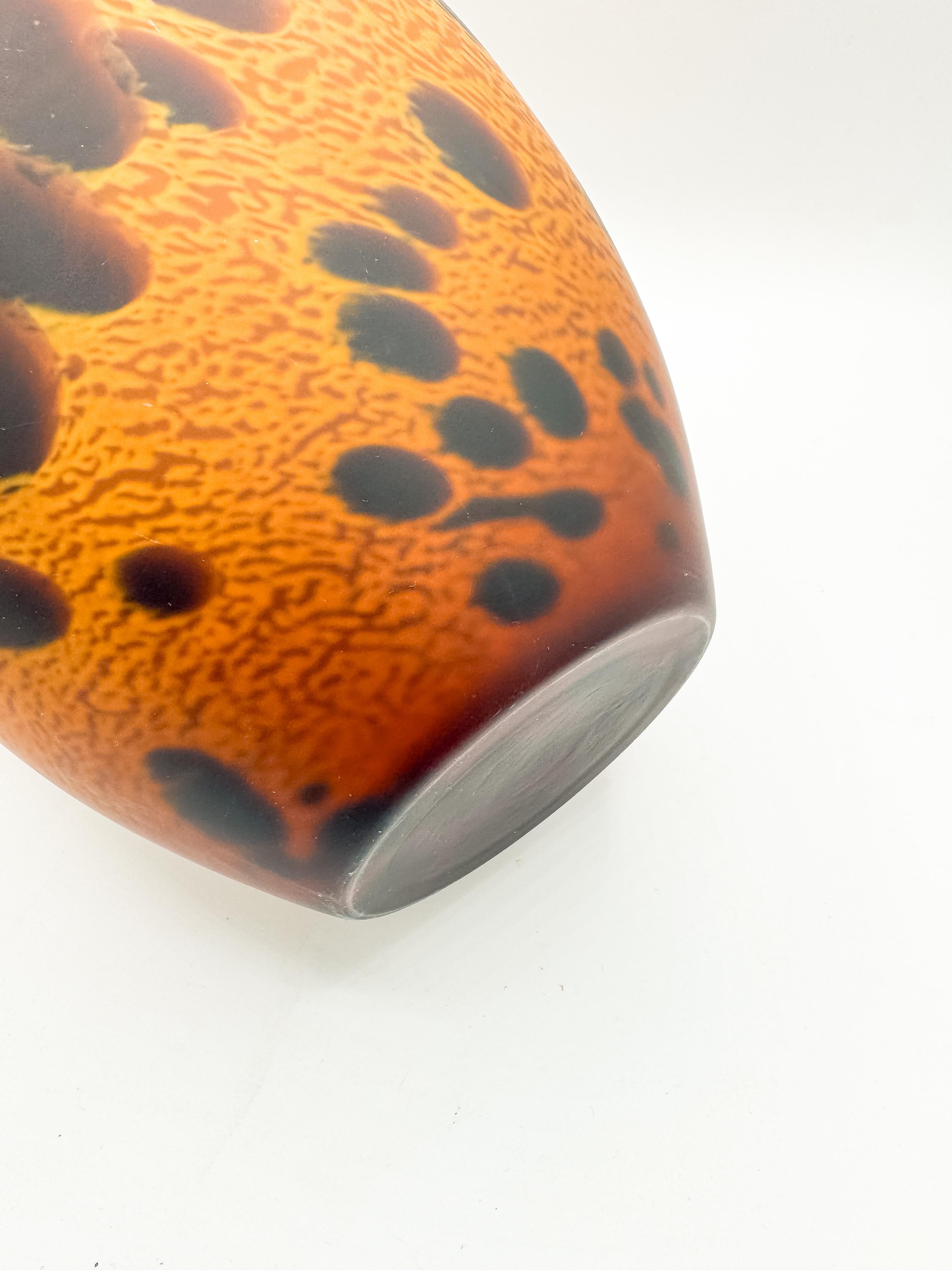 Grand vase en verre dépoli de Murano à motif de tortue et de léopard Maestri Vetrai Bon état - En vente à Toronto, CA