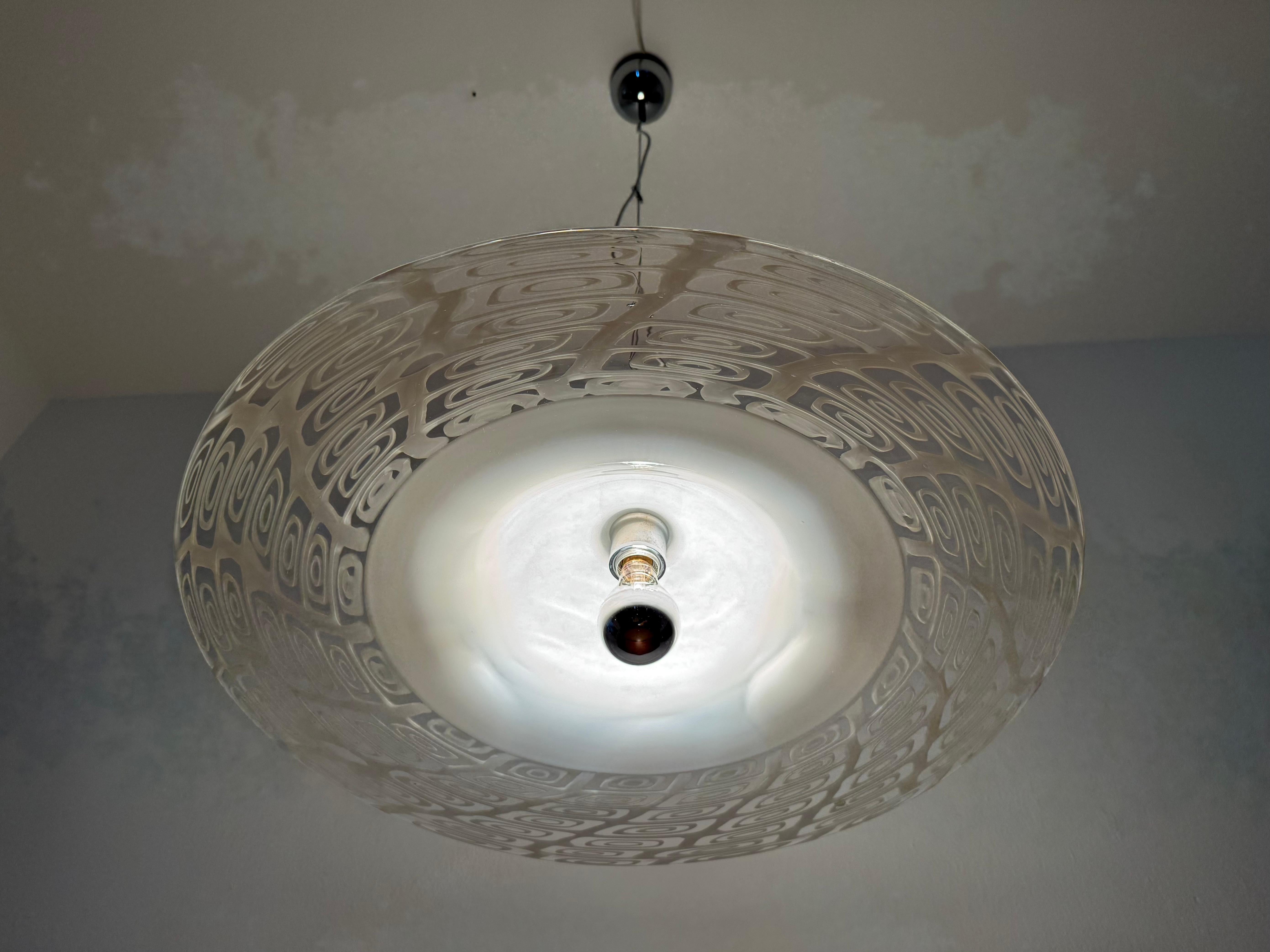 Grande lampada a sospensione in vetro di Murano italiano in vendita 6