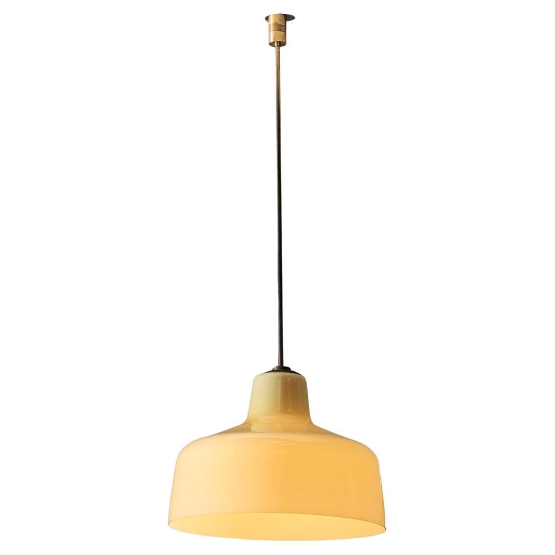 Large Italian Murano glass pendant light from the 1960s, attributed to Venini